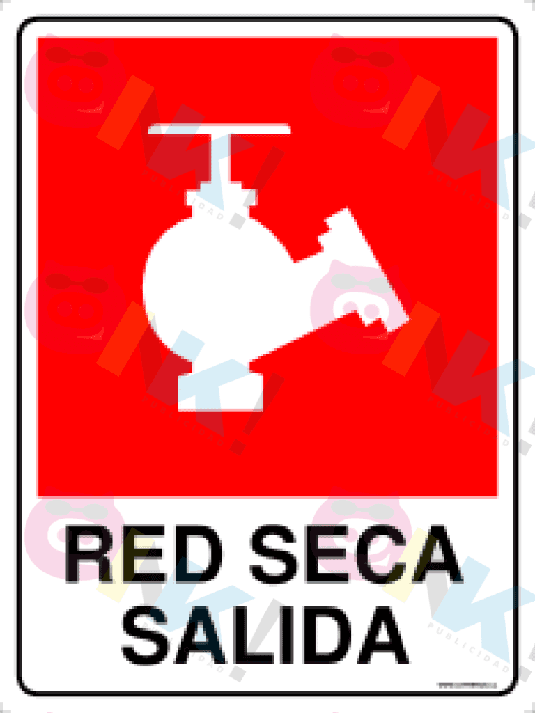 Señalética Red seca salida - Oink Publicidad